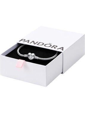 Romantic Heart Clasp Snake Chain Bracelet - Elegant Jewelry Gift for Her, Fits